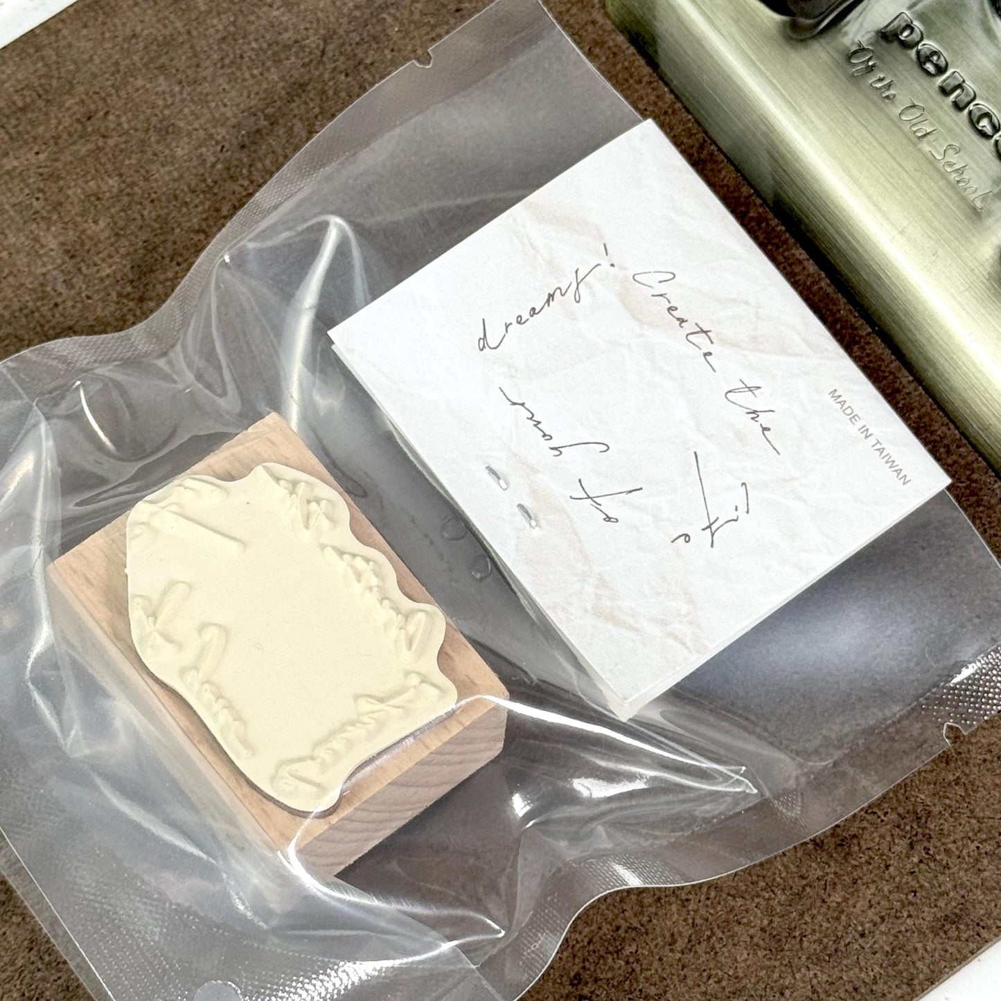 Wooden Stamp 'Create the life of your dreams' by Pion (Rare, Modern)