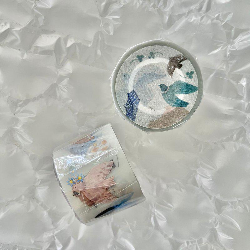 Clear PET Tape 'Bird Island' by Pion (Modern, artistic elegant)