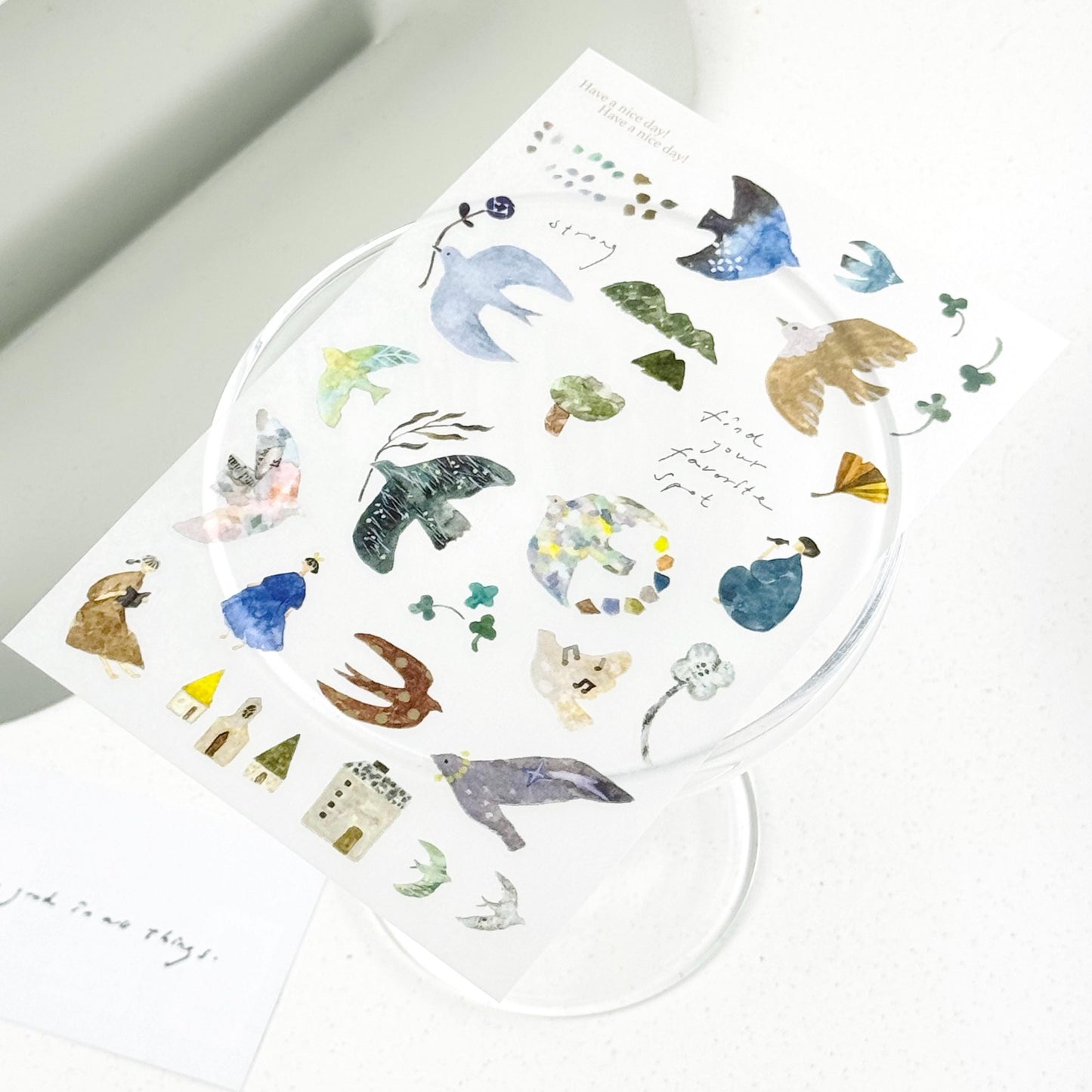 Transfer Sticker 'Bird Island' by Pion - 2 designs (Modern elegant)