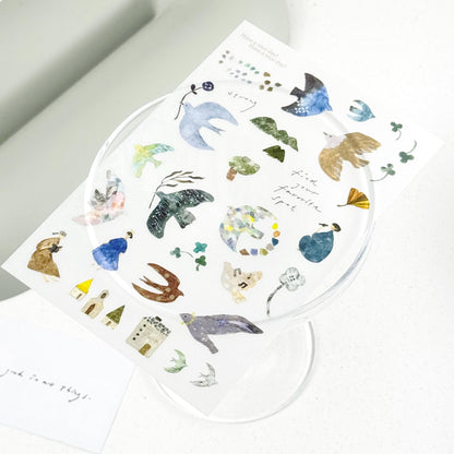 Transfer Sticker 'Bird Island' by Pion - 2 designs (Modern elegant)
