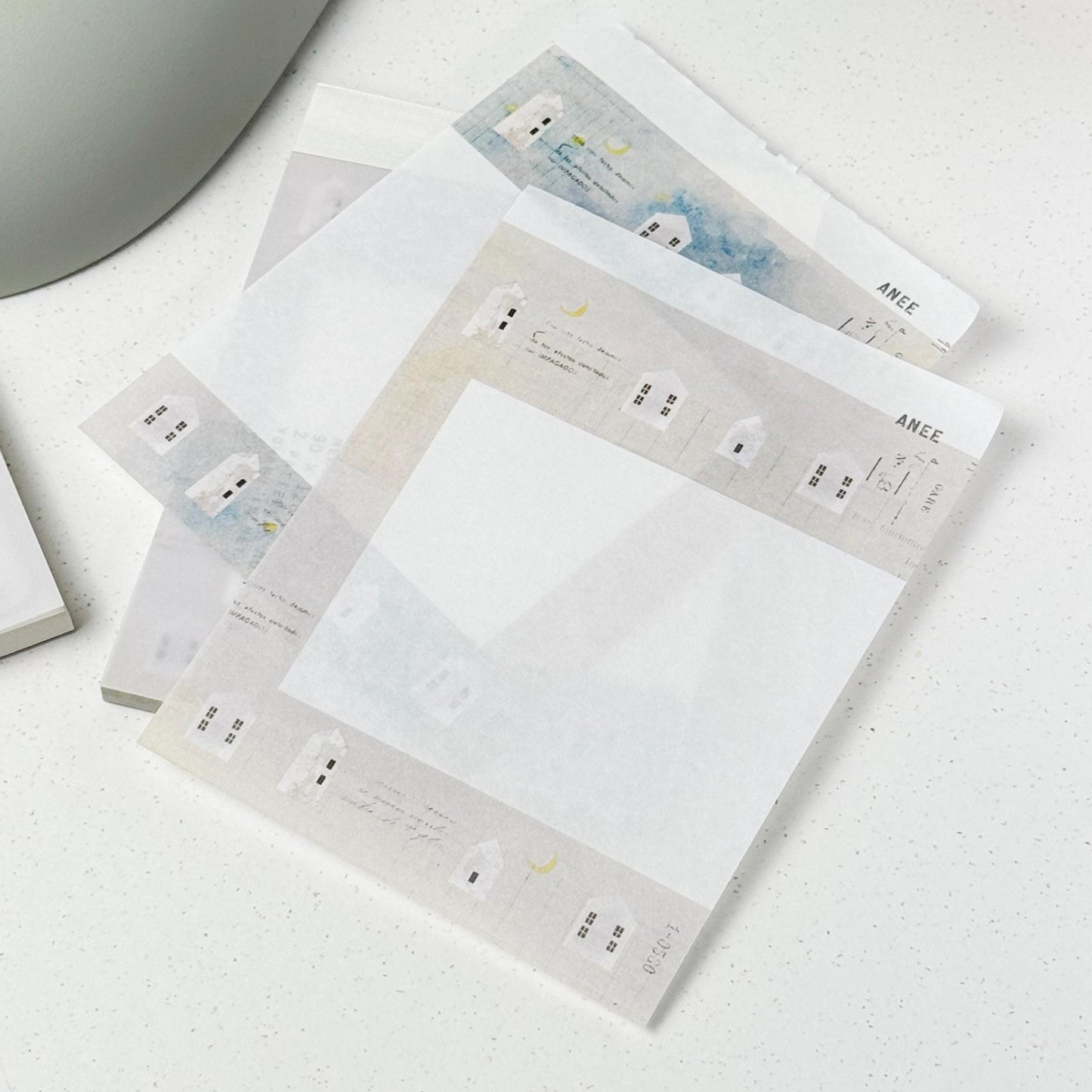 Memo Pad 'Mikatsuki' M-014 by YOHAKU (Rare, Postal, Modern elegant, Minimalist)