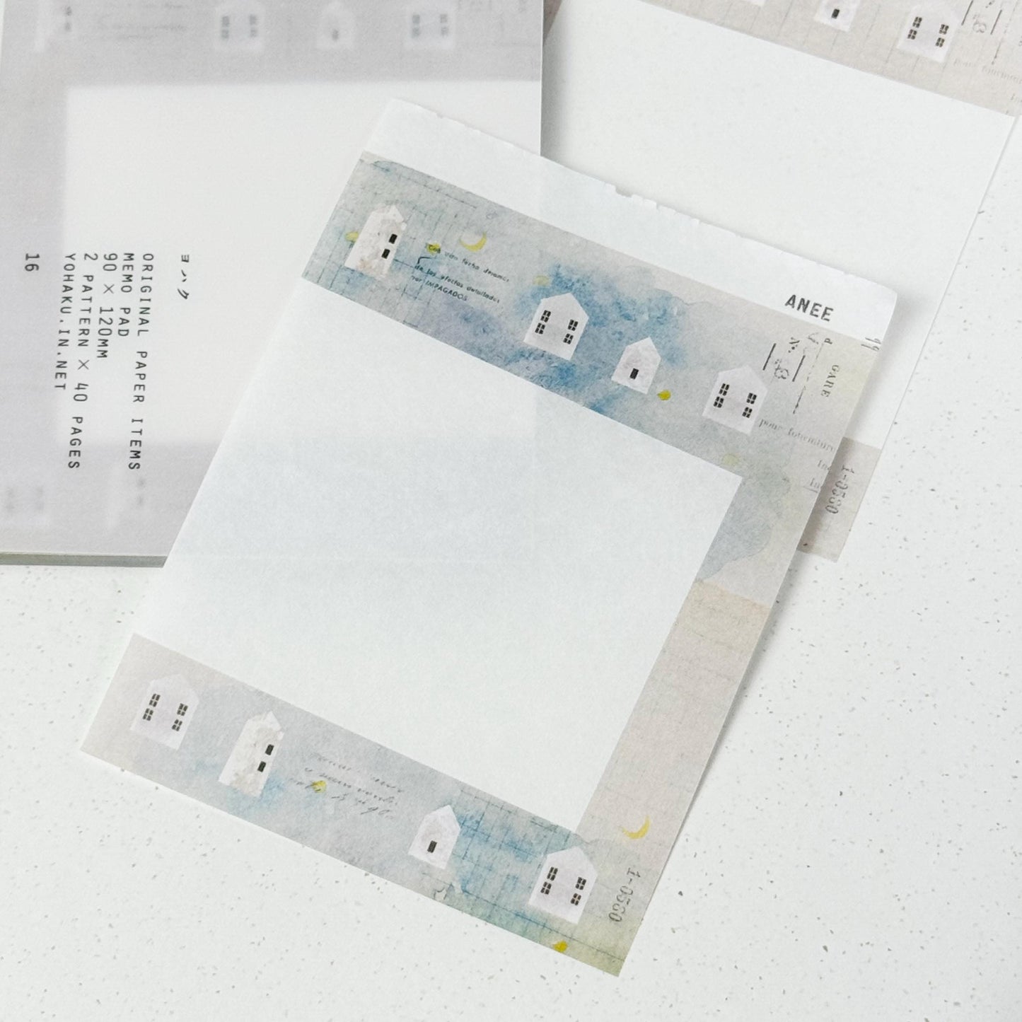 Memo Pad 'Mikatsuki' M-014 by YOHAKU (Rare, Postal, Modern elegant, Minimalist)