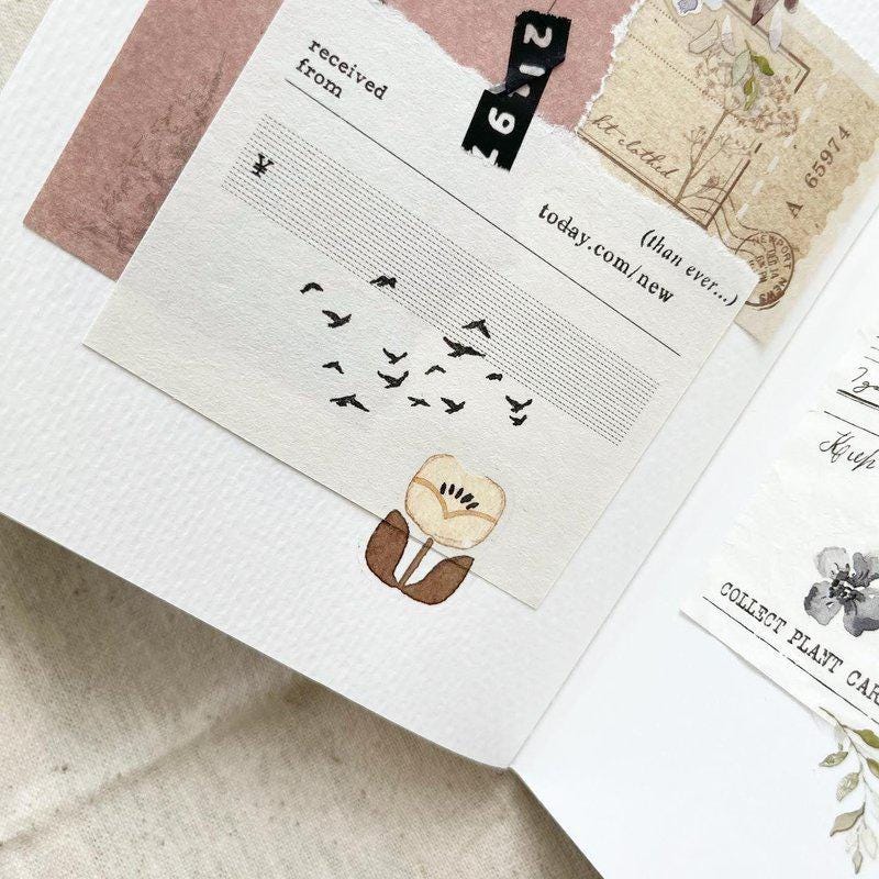 Wooden Stamp 'Flock of Birds by Pion (Rare, Modern)