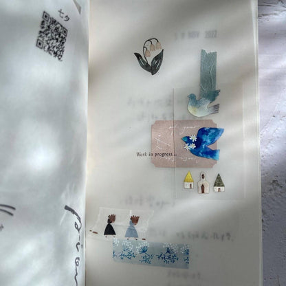 Clear PET Tape 'Bird Island' by Pion (Modern, artistic elegant)