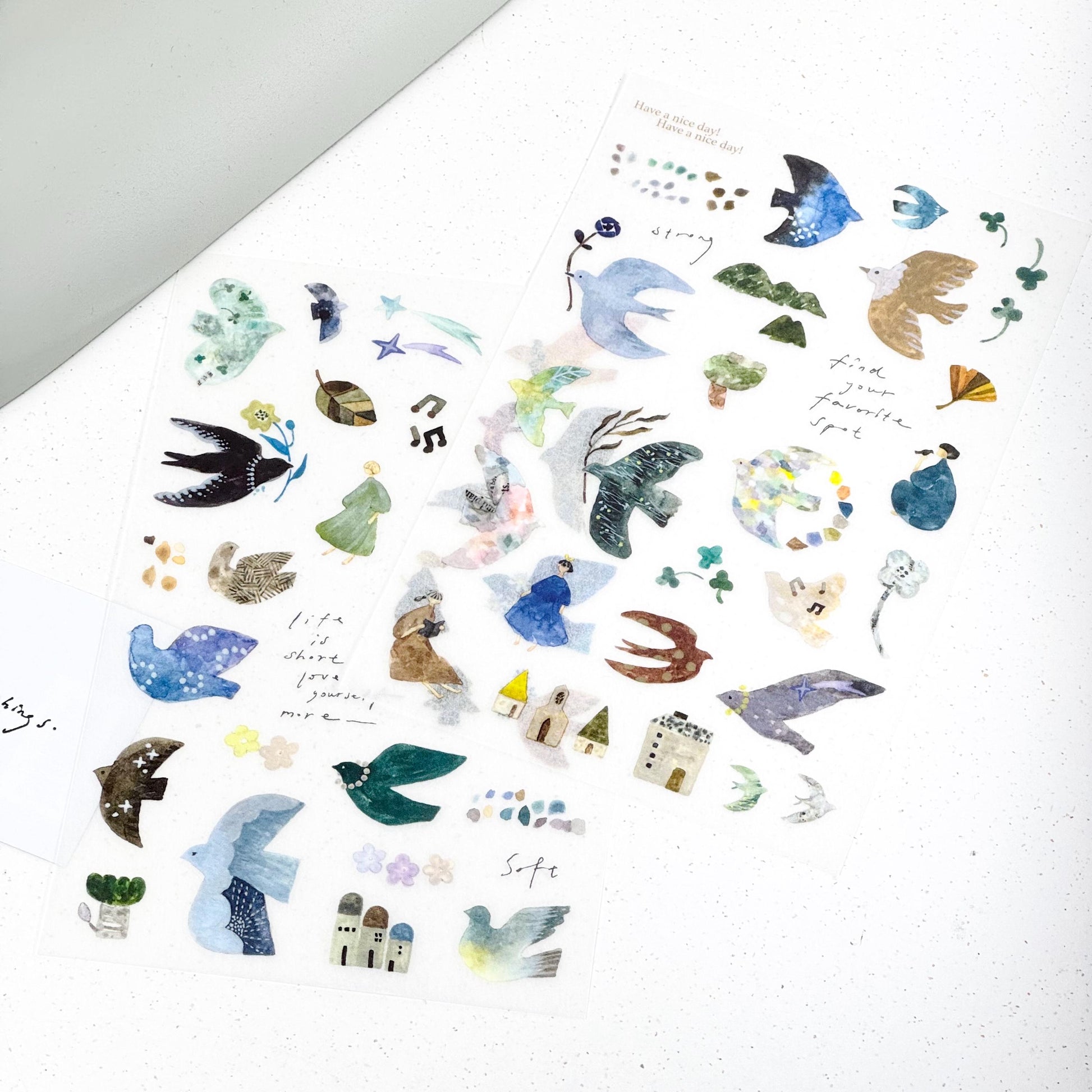 Transfer Sticker 'Bird Island' by Pion - 2 designs (Modern elegant)