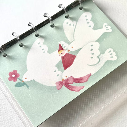 Little Elf and Flying Birds - M6 Memo Pad