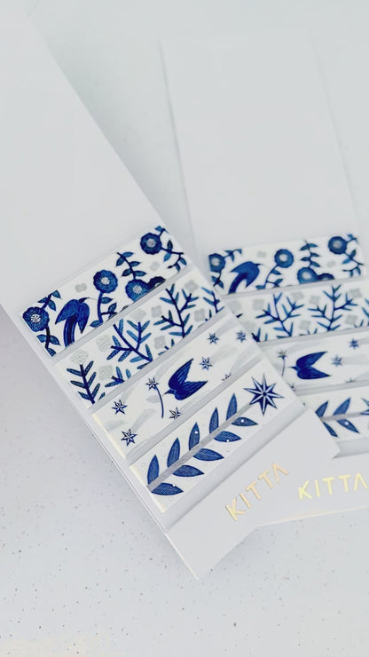 Hikari - Pre-cut Washi Masking Tape with Silver Foil
